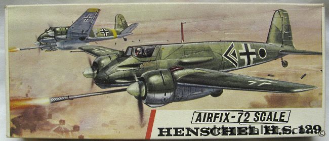 Airfix 1/72 Henschel HS-129B Tank Buster - B3 IV Panzer Gruppe of Schlachtgeschwader 9 or B2 of 4 (Pz)/Sch. G1 Eastern Front - Type Three Logo Issue, 262 plastic model kit